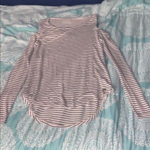 Hollister Black and White Striped Top